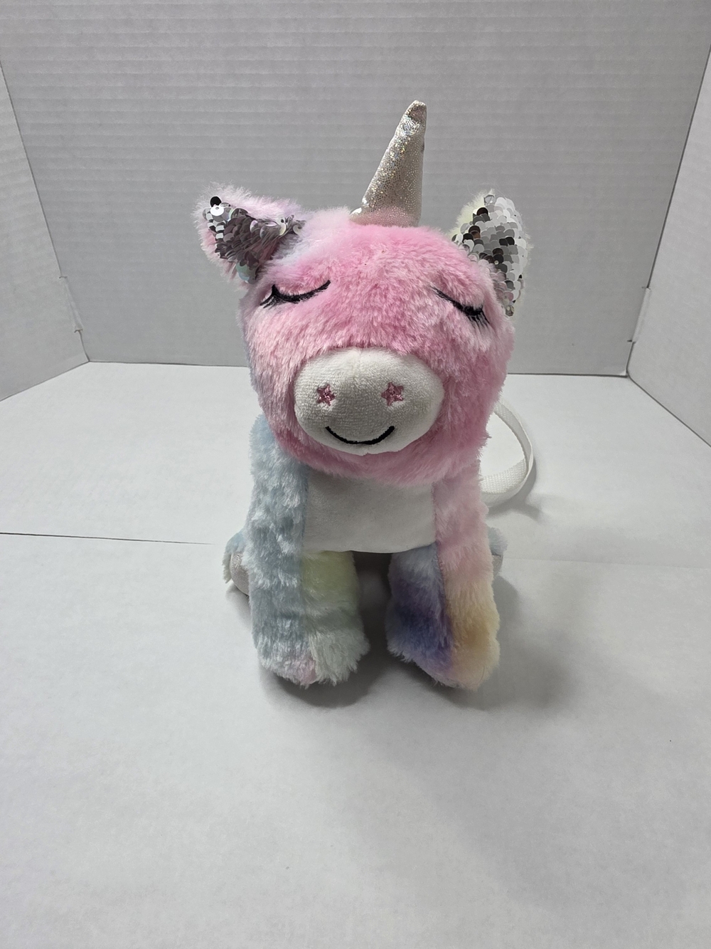 Plush Pink Unicorn Backpack for Kids - Soft Rainbow Mane